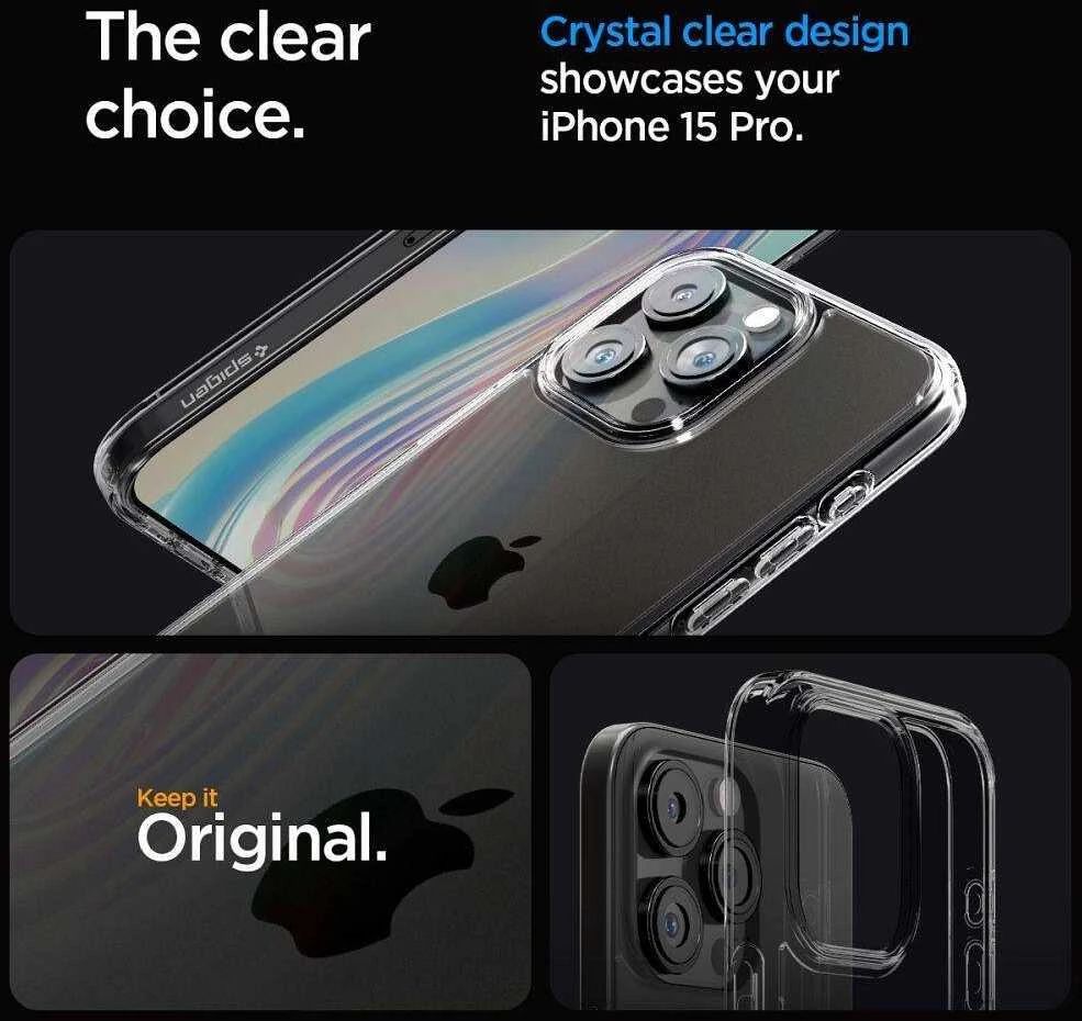 Spigen Ultra Hybrid Apple iPhone 16 Pro – dėklas telefonui skaidrus