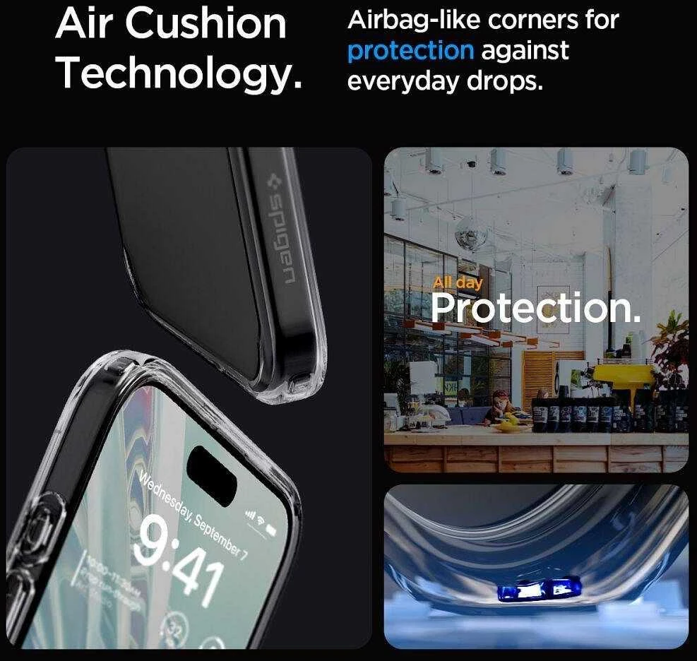 Spigen Ultra Hybrid Apple iPhone 16 Pro – dėklas telefonui skaidrus