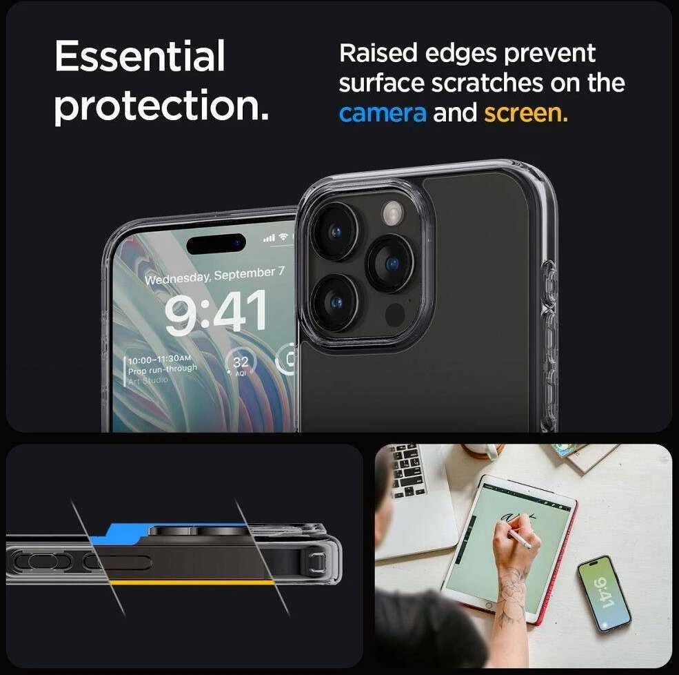 Spigen Ultra Hybrid Apple iPhone 16 Pro – dėklas telefonui skaidrus