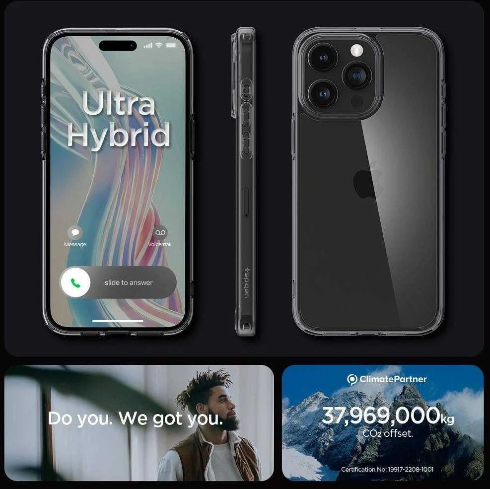Spigen Ultra Hybrid Apple iPhone 16 Pro – dėklas telefonui skaidrus