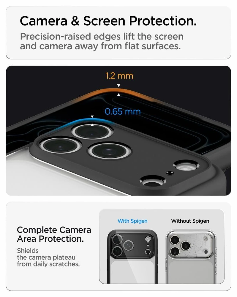 Dėklas SPIGEN case ULTRA HYBRID for IPHONE 18 Pro Max / 17 Pro Max matte juodas