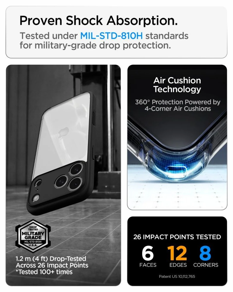 Dėklas SPIGEN case ULTRA HYBRID for IPHONE 18 Pro Max / 17 Pro Max matte juodas