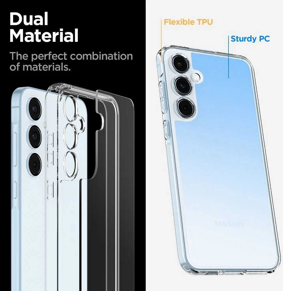 Spigen Ultra Hybrid – dėklas skirtas Samsung Galaxy A55 5G Transparent