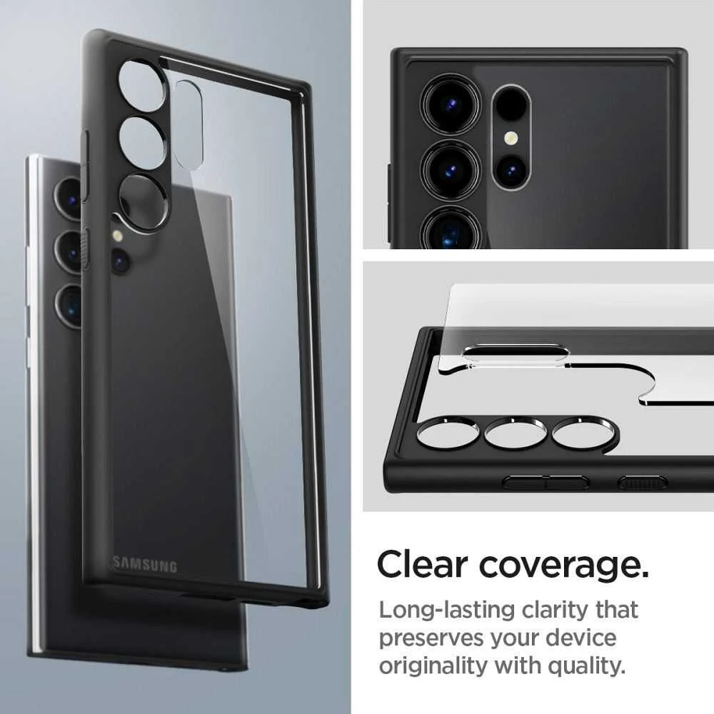 Dėklas Spigen Ultra Hybrid, matte juodos spalvos – Samsung Galaxy S24 Ultra