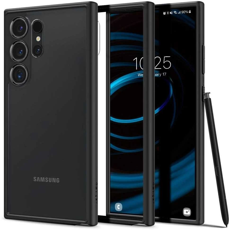 Dėklas Spigen Ultra Hybrid, matte juodos spalvos – Samsung Galaxy S24 Ultra