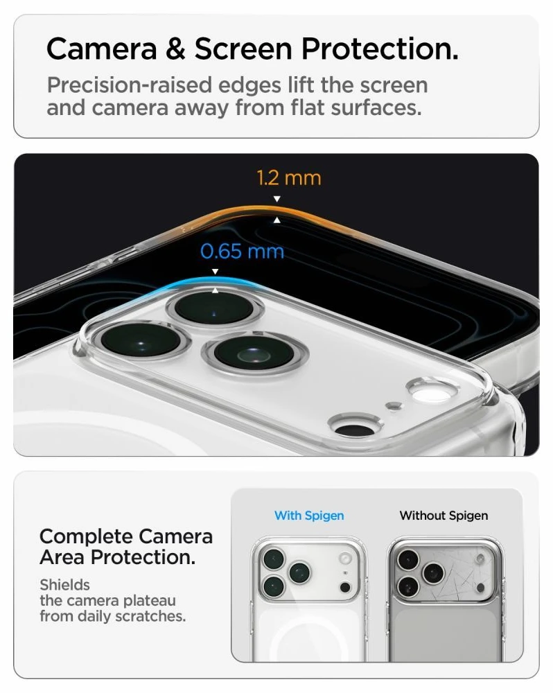 Dėklas Spigen Ultra Hybrid MagSafe case for iPhone 18 Pro / 17 Pro - frost baltas