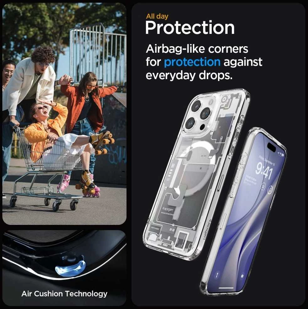 Spigen Ultra Hybrid Zero One (MagFit) dėklas skirtas Apple iPhone 15 Pro, spalva - Zero One White