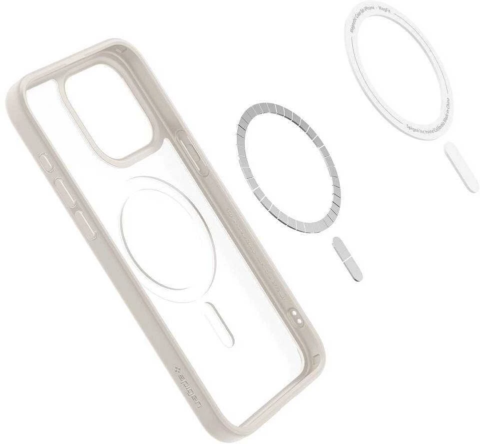 Spigen Ultra Hybrid Mag MagSafe Apple iPhone 16 Pro Max – dėklas telefonui titano spalvos