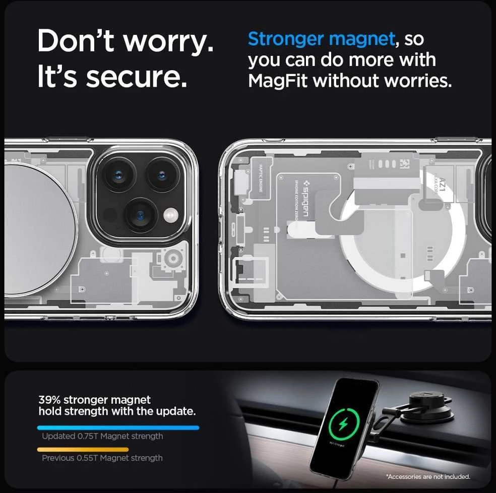 Spigen Ultra Hybrid Zero One (MagFit) dėklas skirtas Apple iPhone 15 Pro, spalva - Zero One White