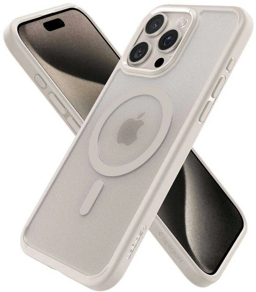 Spigen Ultra Hybrid Mag MagSafe Apple iPhone 16 Pro Max – dėklas telefonui titano spalvos