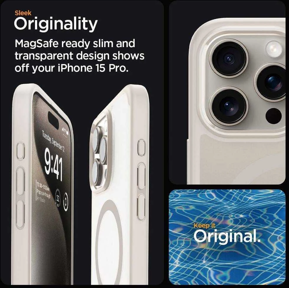 Spigen Ultra Hybrid Mag MagSafe Apple iPhone 16 Pro Max – dėklas telefonui titano spalvos