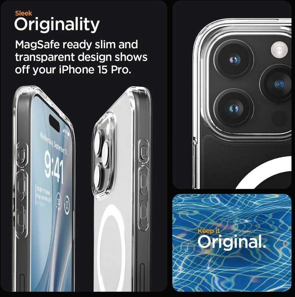 Spigen Ultra Hybrid Mag MagSafe Apple iPhone 16 Pro – dėklas telefonui skaidrus