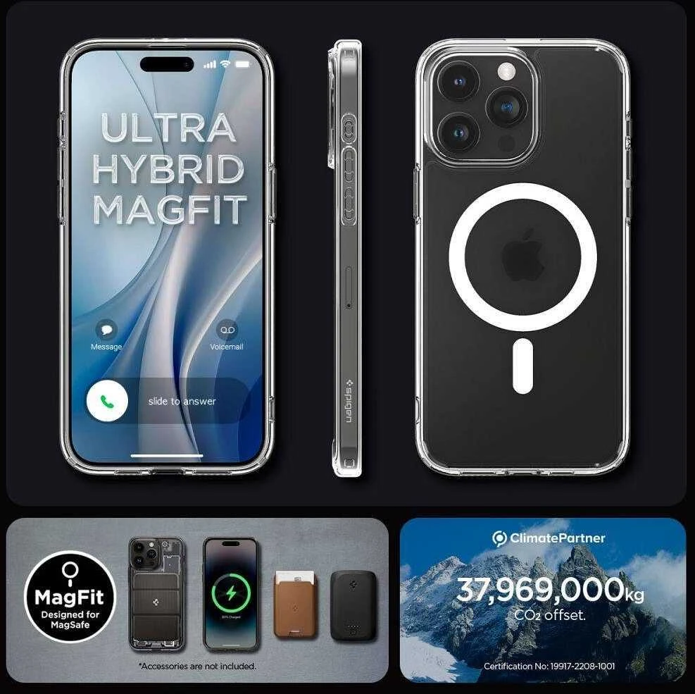 Spigen Ultra Hybrid Mag MagSafe Apple iPhone 16 Pro – dėklas telefonui skaidrus