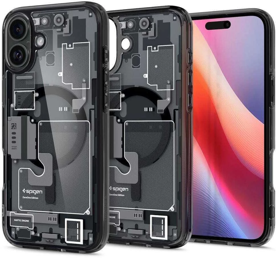 Spigen Ultra Hybrid MagSafe Zero One Apple iPhone 16 – dėklas telefonui pilkos spalvos