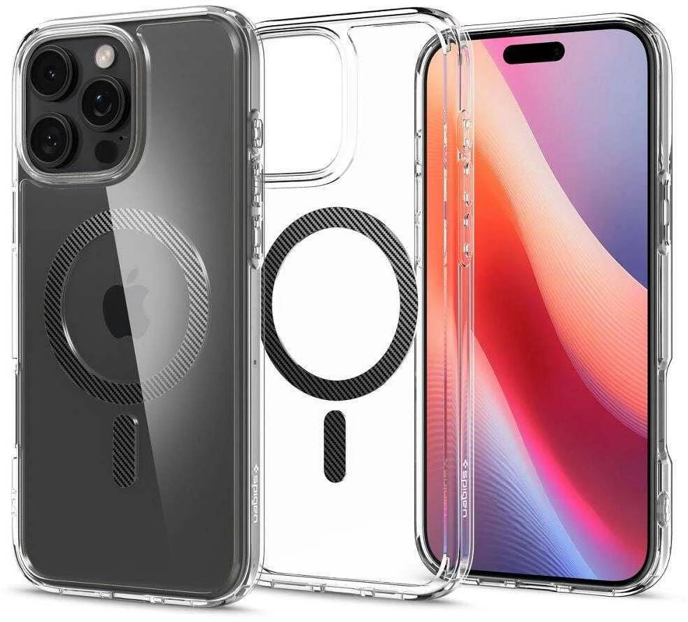 Spigen Ultra Hybrid Mag MagSafe Carbon Fiber Apple iPhone 16 Pro Max – dėklas telefonui pilkos spalvos