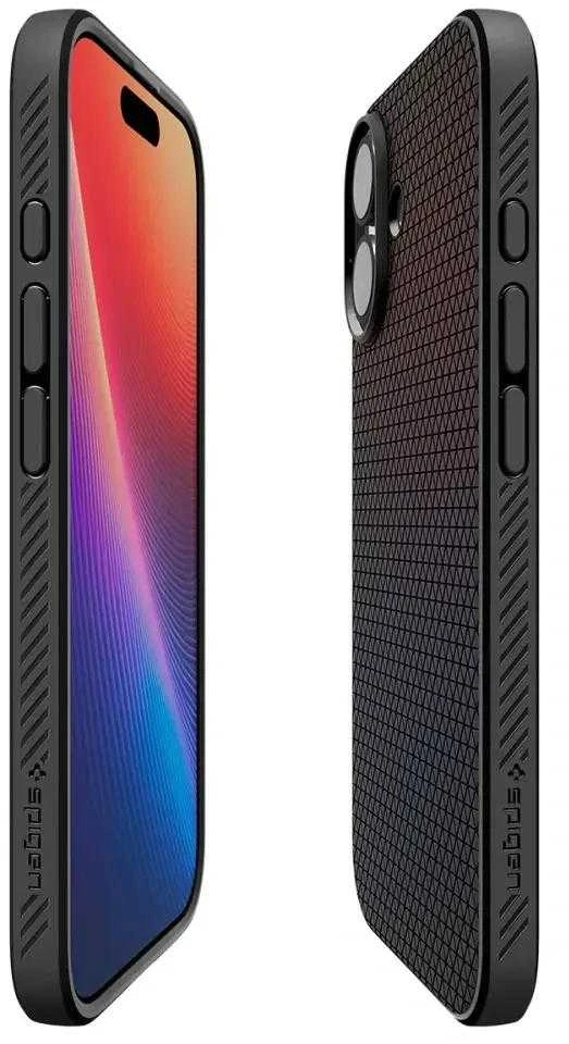 „Spigen Liquid Air“ dėklas, skirtas iPhone 17 – matinis juodas