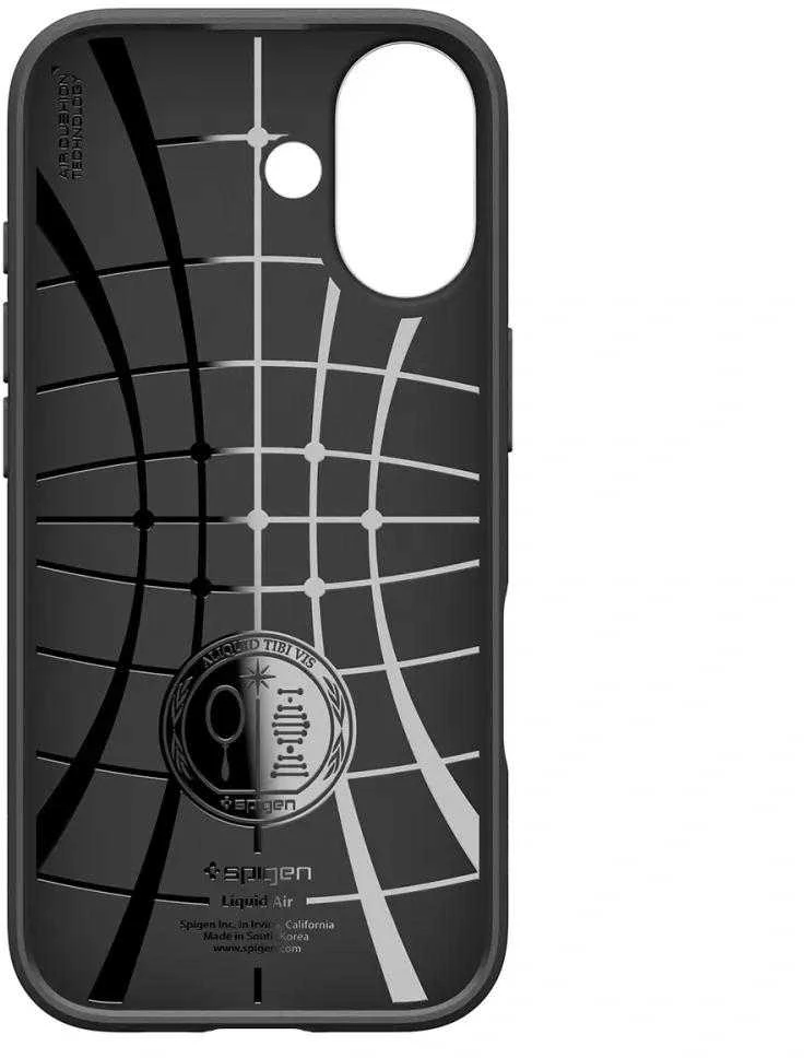 „Spigen Liquid Air“ dėklas, skirtas iPhone 17 – matinis juodas