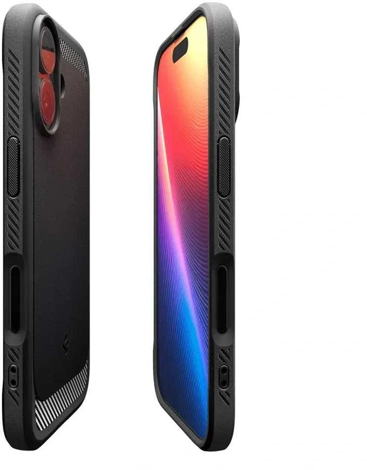 „Spigen Rugged Armor Mag MagSafe“ dėklas, skirtas iPhone 17 – matinis juodas