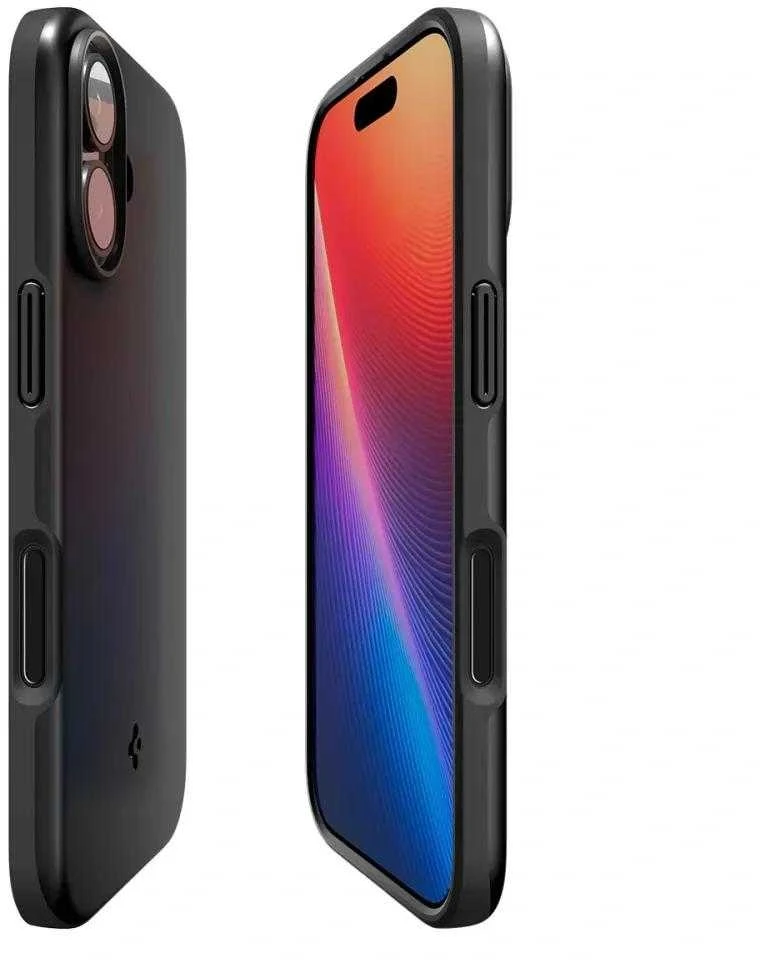 Spigen Thin Fit MagSafe dėklas skirtas Apple iPhone 17 – juodos spalvos