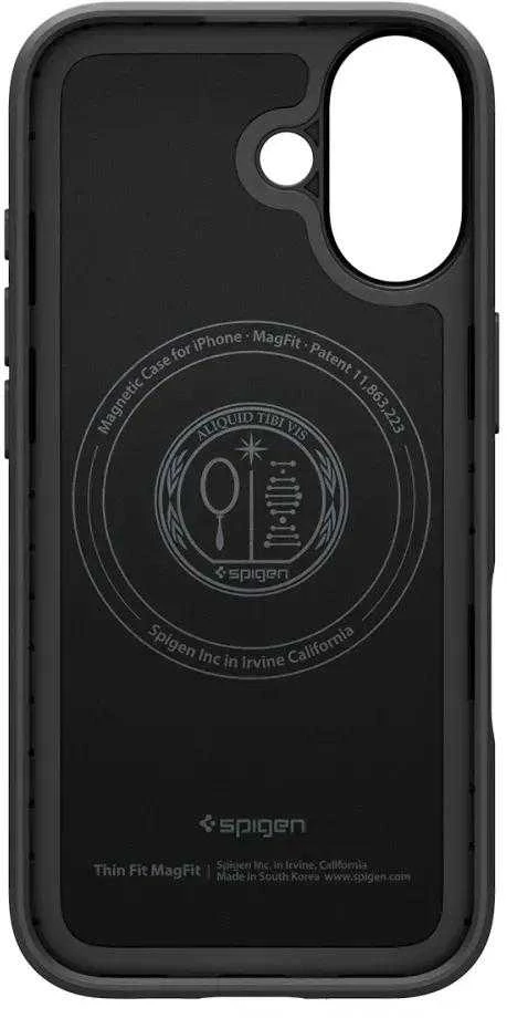 Spigen Thin Fit MagSafe dėklas skirtas Apple iPhone 17 – juodos spalvos