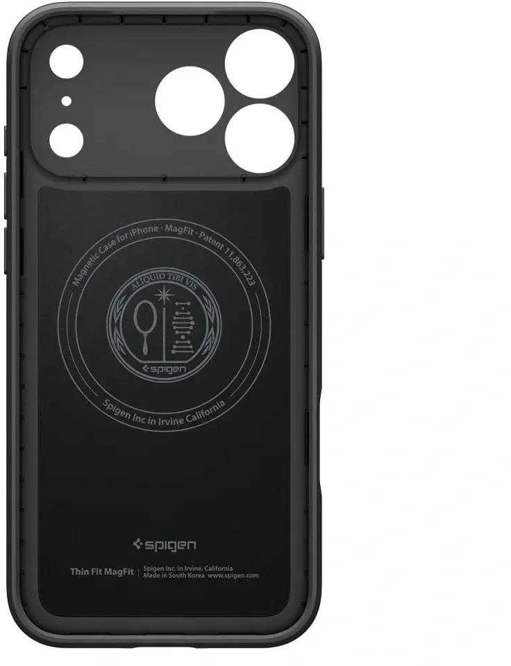 Spigen Thin Fit MagSafe dėklas skirtas Apple iPhone 17 Pro – juodos spalvos