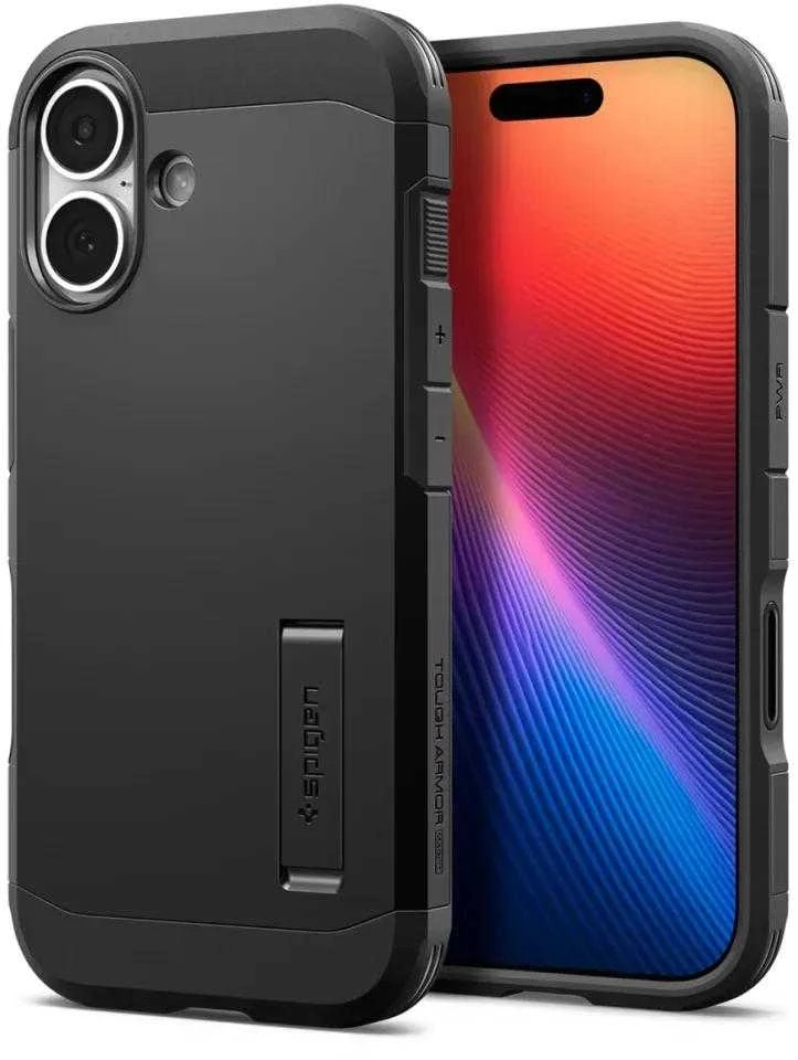 Spigen Tough Armor "T" MagSafe dėklas skirtas Apple iPhone 17 – juodos spalvos