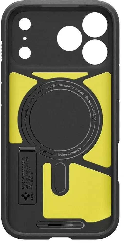Spigen Tough Armor "T" MagSafe dėklas skirtas Apple iPhone 17 Pro – juodos spalvos