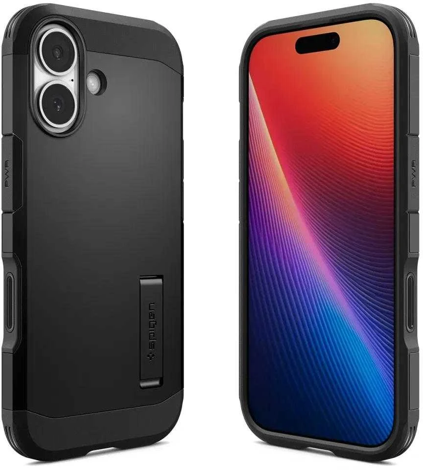 Spigen Tough Armor "T" MagSafe dėklas skirtas Apple iPhone 17 – juodos spalvos