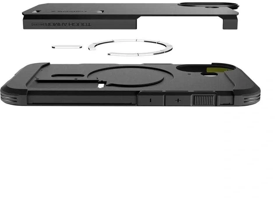 Spigen Tough Armor "T" MagSafe dėklas skirtas Apple iPhone 17 – juodos spalvos