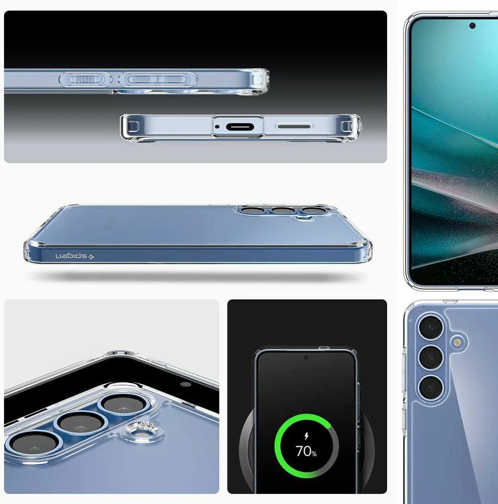 Spigen dėklas ULTRA HYBRID skirtas Samsung Galaxy S25 crystal clear