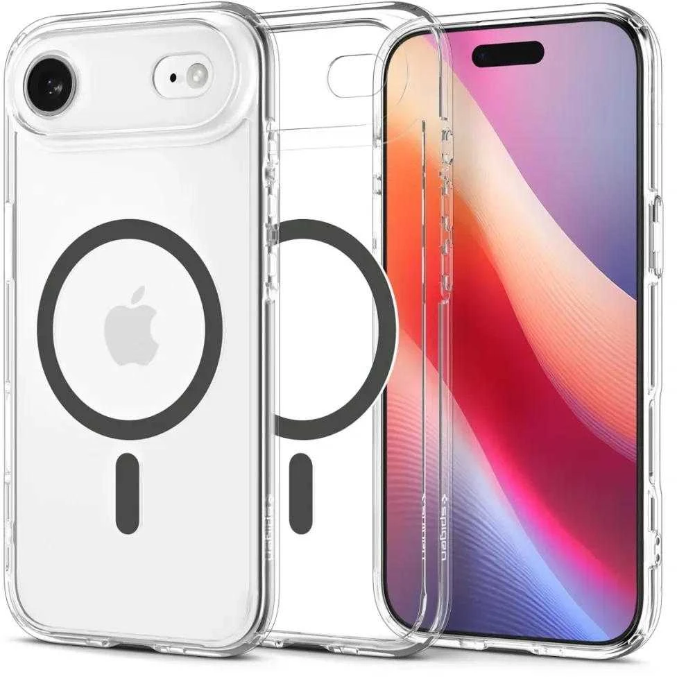 Spigen Ultra Hybrid MagSafe dėklas skirtas Apple iPhone 17 Air – skaidrus pilkos spalvos