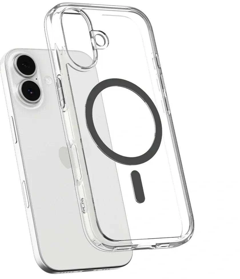 Spigen Ultra Hybrid MagSafe dėklas skirtas Apple iPhone 17 – skaidrus pilkos spalvos