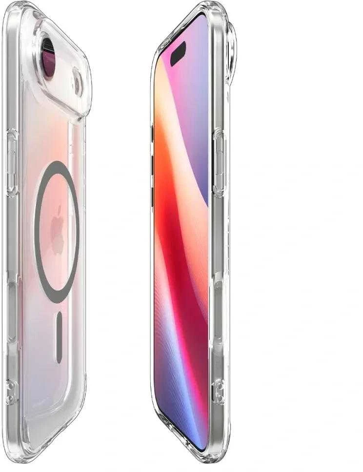 Spigen Ultra Hybrid MagSafe dėklas skirtas Apple iPhone 17 Air – skaidrus pilkos spalvos