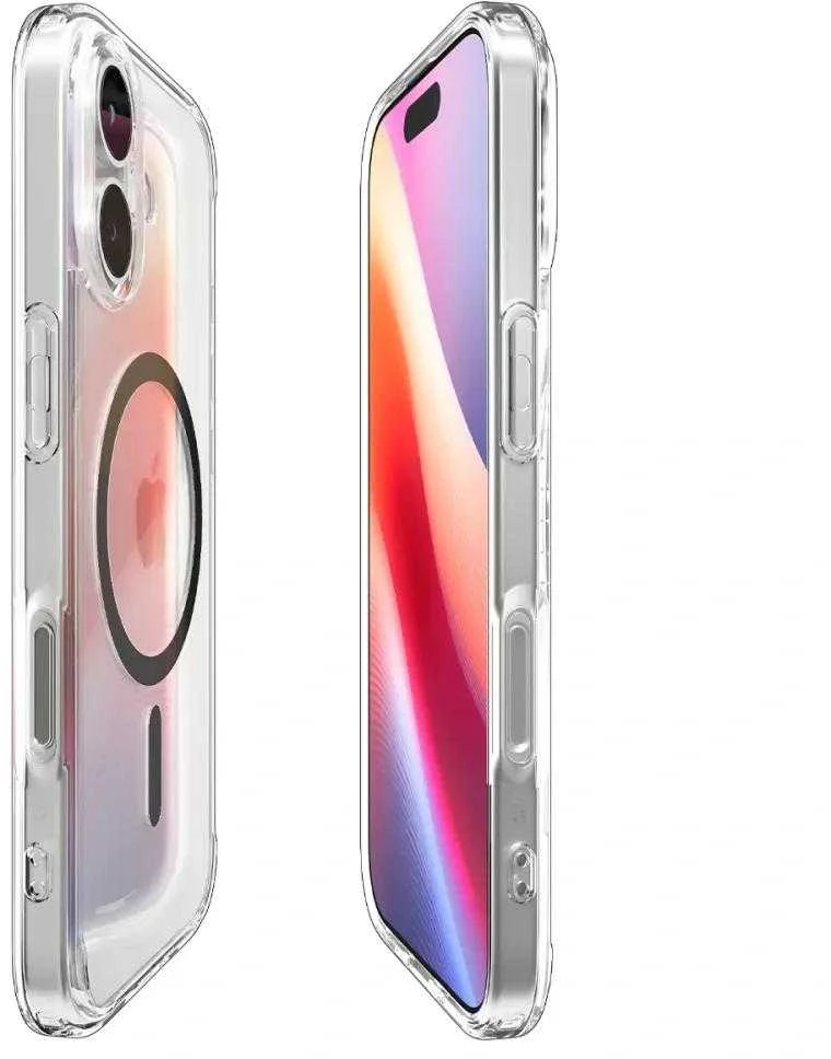 Spigen Ultra Hybrid MagSafe dėklas skirtas Apple iPhone 17 – skaidrus pilkos spalvos