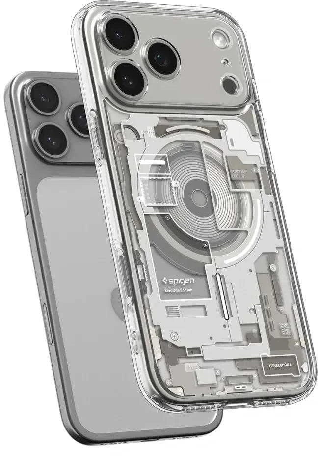 Dėklas „Spigen Ultra Hybrid MagSafe“, natūralaus titano spalvos – „iPhone 17 Pro Max“