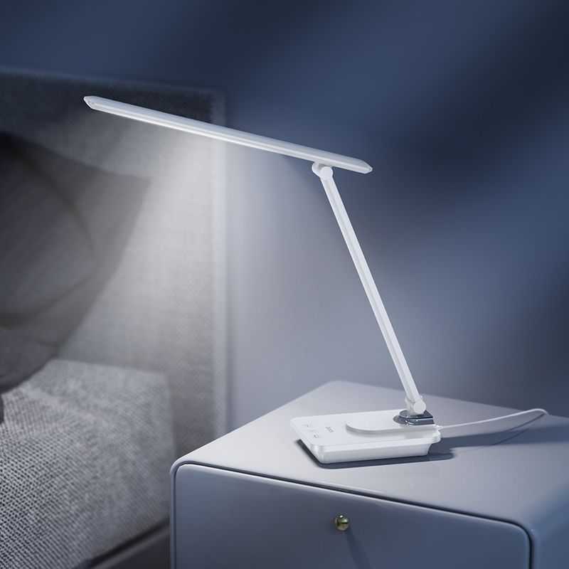 HOCO foldable table lamp LED HX12 baltas