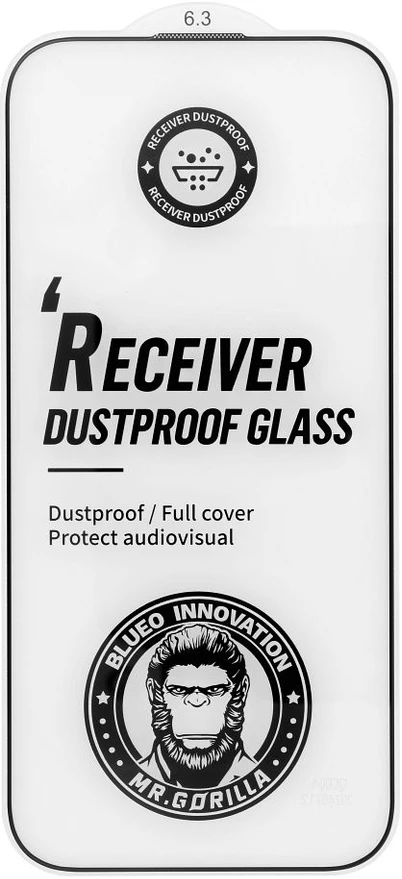 Blueo Szkło Hartowane 5D do iPhone 18 PRO Mr. Monkey Glass (Large Arc Edge Strong Dustproof) juoda