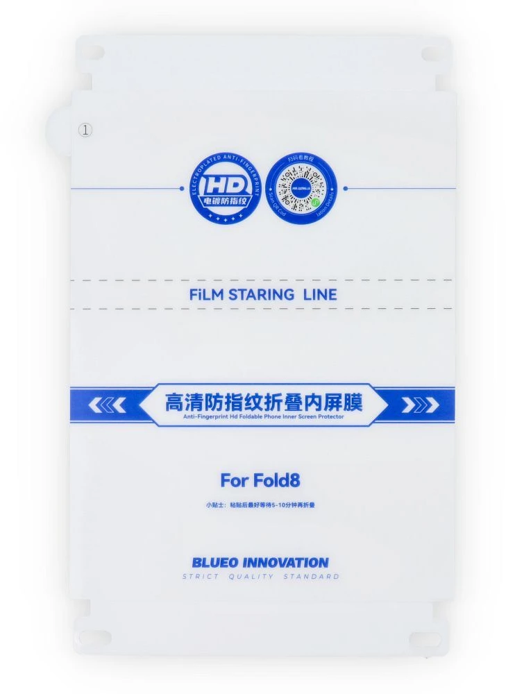 Blueo Szkło Hartowane 5D do Samsung FOLD 8 Mr. Monkey Glass juoda (Foldable Inner Screen Protector)