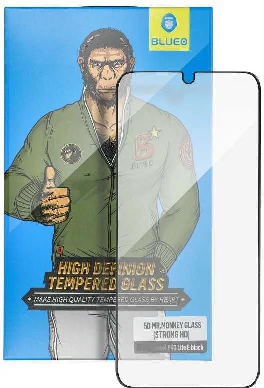 Blueo LCD apsauginis stikliukas 5D Mr. Monkey Glass (Strong HD) Apple iPhone 12 Pro Max juodas