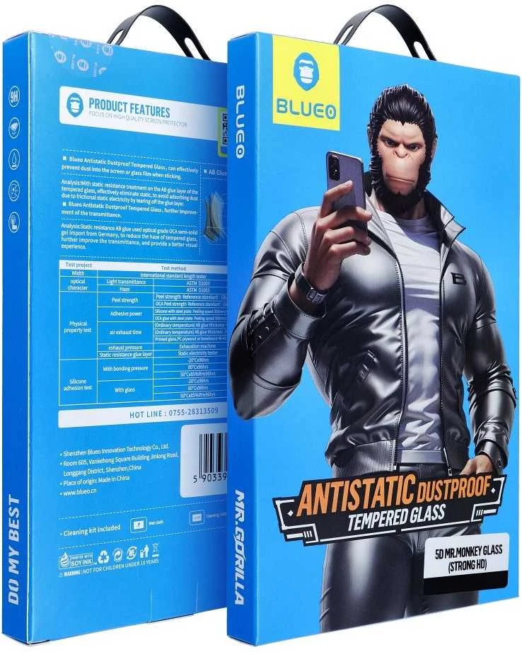 Blueo LCD apsauginis stikliukas 5D Mr. Monkey Glass (Strong Lite) Samsung S926 S24 Plus juodas