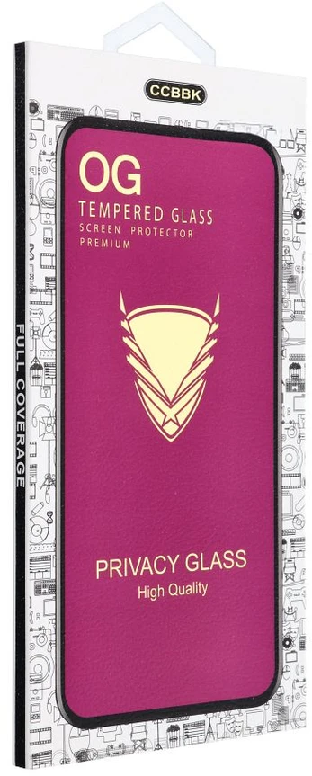 OG 6D Premium Privacy Glass - for Iphone 18 Pro Max juodas