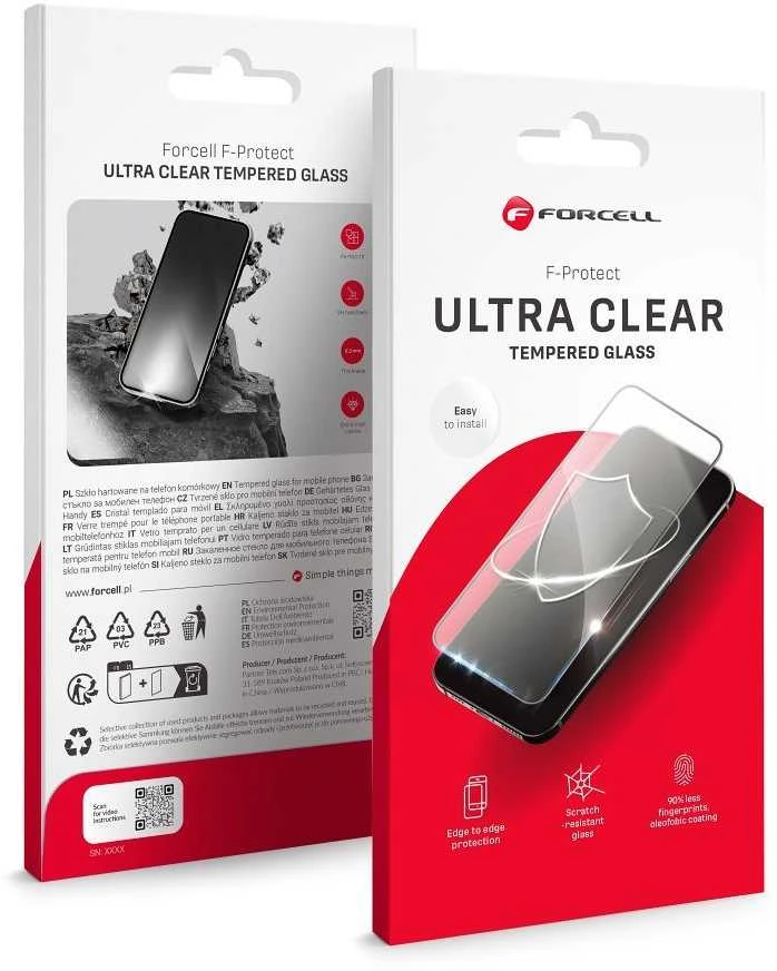 Forcell Ultra Clear Glass - skirtas Samsung Galaxy S22 / S23 juodas