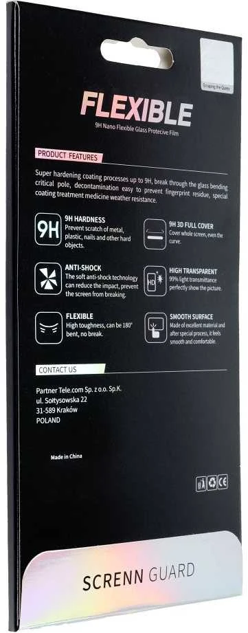 LCD apsauginis stikliukas Bestsuit Flexible Hybrid Glass 5D Apple iPhone 12 Mini pritaikytas dėklui juodas
