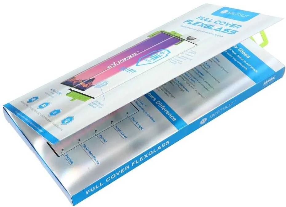 LCD apsauginis stikliukas Bestsuit Flexible Hybrid Glass 5D (Hot Bending) Samsung S921 S24 pritaikytas dėklui juodas