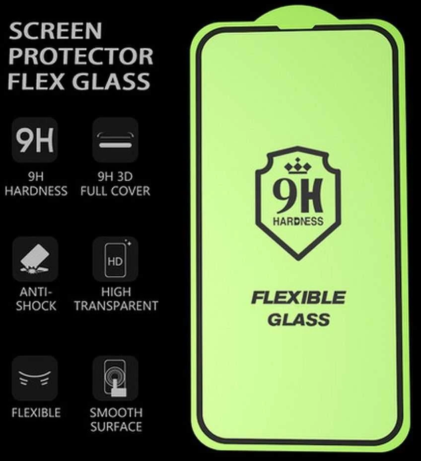LCD apsauginis stikliukas Bestsuit Flexible Hybrid Glass 5D Samsung A726 A72 LTE/A72 5G pritaikytas dėklui juodas