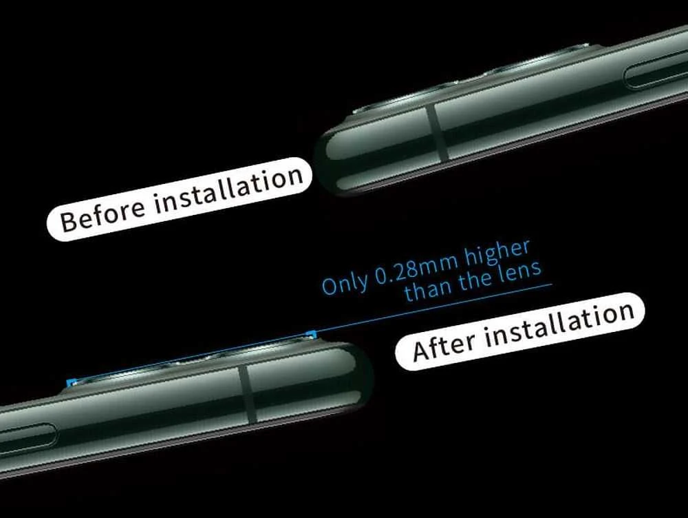 „Bestsuit Flexible Hybrid Glass“ skirtas „Apple iPhone 16 Pro“ / „16 Pro Max“ fotoaparatų objektyvams