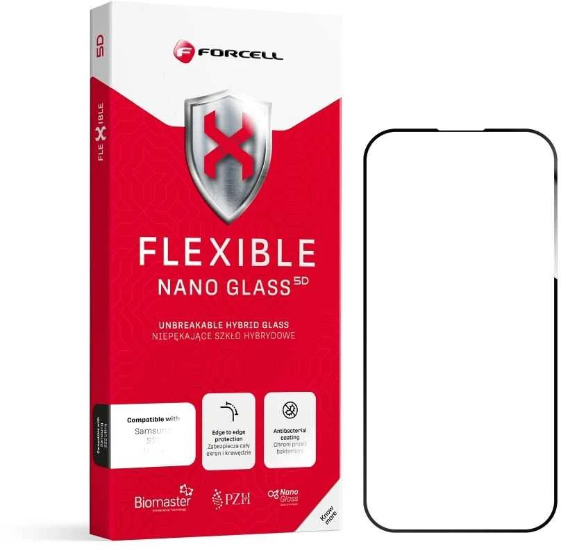 5D hibridinis stiklas, skirtas „Samsung A57 5G Forcell Flexible“ juodas