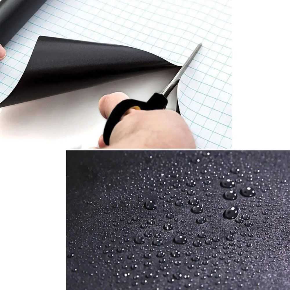 Falcon Adjustable self-adhesive chalk board for children 45 x 200 cm + chalk RC-K-340 juodas