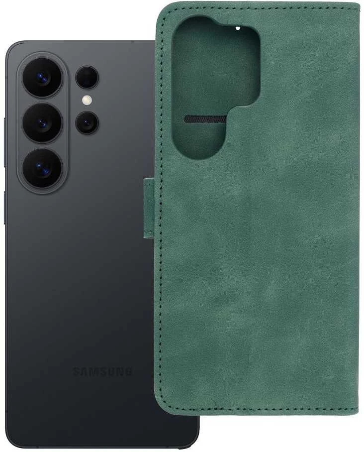 Oem Dėklas su klapką na Samsung S26 ULTRA Tender Book žalia