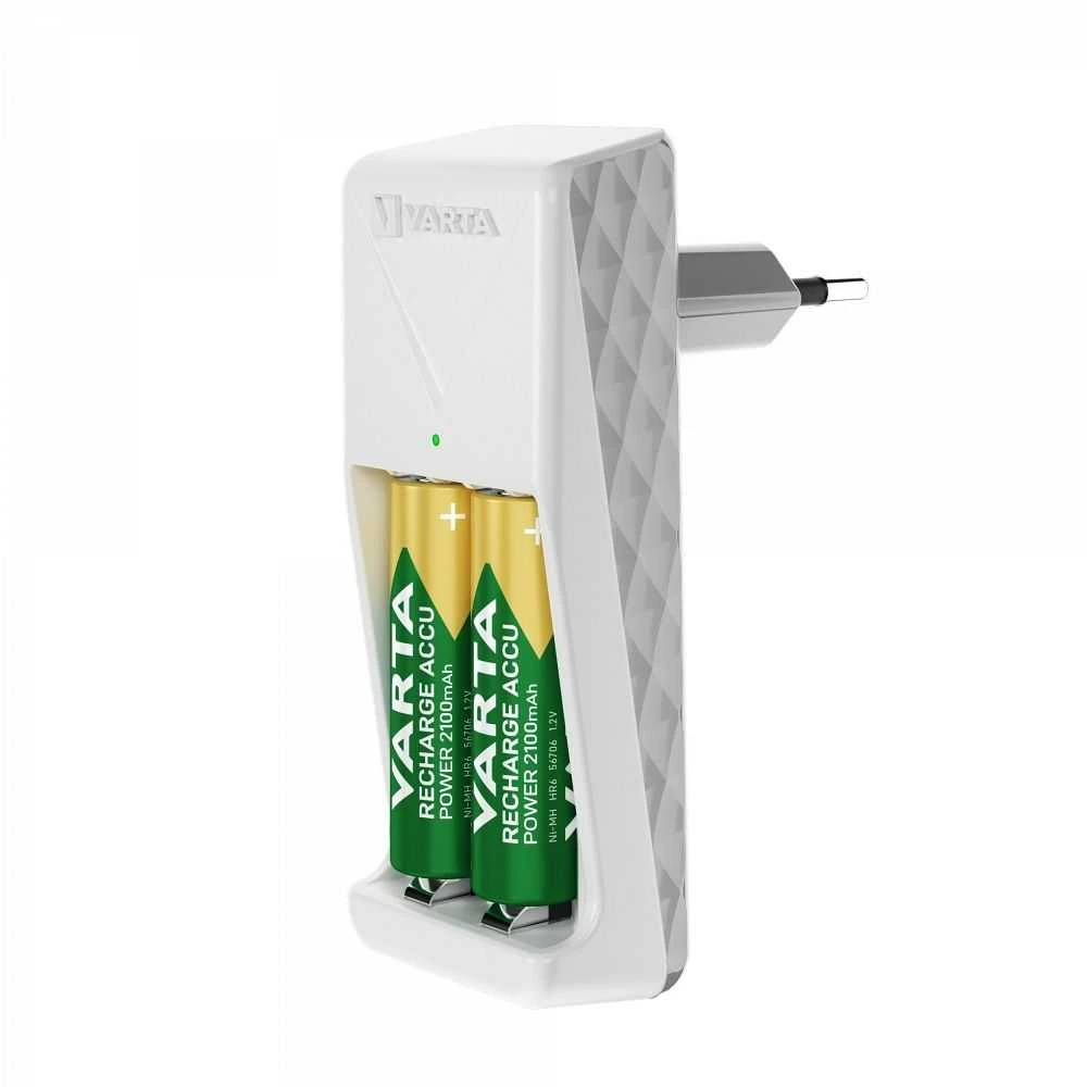 VARTA MINI kroviklis su dviem AA akumuliatoriais 2100mAh